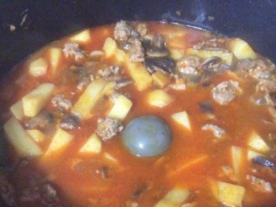 Sopa de goulash picada