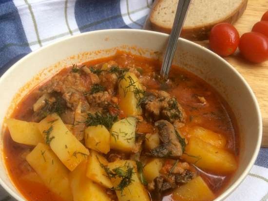 Zuppa di gulasch tritato