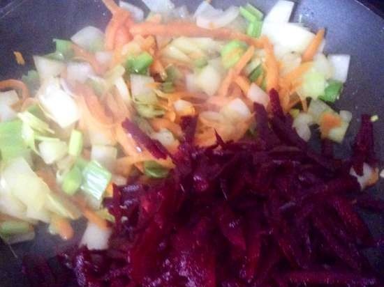 Beetroot with chicken giblets