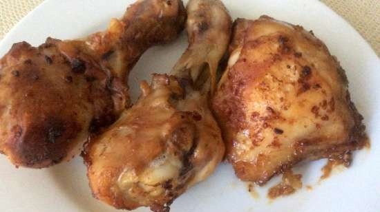 Chicken legs in hot-sour-sweet glaze (Multicuisine DeLonghi)