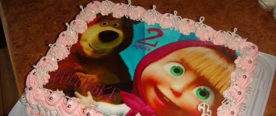 เค้กจากการ์ตูนเรื่อง Masha and the Bear