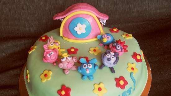 Cakes based on the cartoon Smeshariki