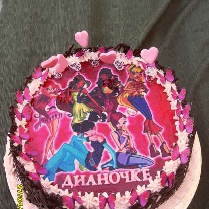 Torte con fate basate sul cartone animato Winx e altri