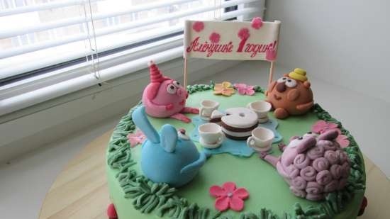 Cakes based on the cartoon Smeshariki