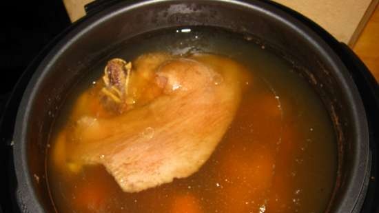 Jellied meat in a multicooker-pressure cooker Saturn ST-MC9184