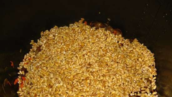 Barley with chicken giblets (pressure cooker-multicooker Saturn ST-MC9184)