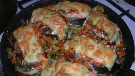 Salmón con verduras (horno)