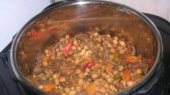 Garbanzos con carne y verduras (multicocina-olla a presión-olla de cocción lenta Steba DD1 ECO)