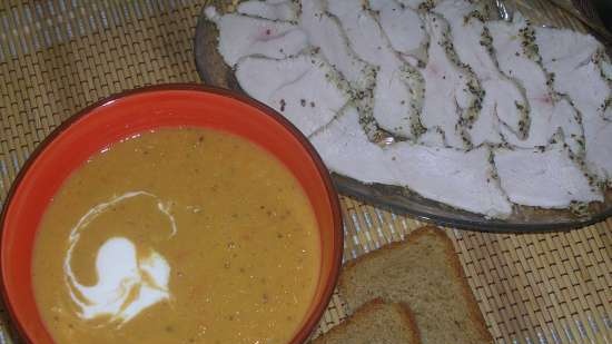 Chickpea soup with vegetables (multi-blender Profi Cook PC-MSM1024)