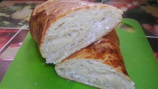 Bollo de coco (con leche de coco y torta de aceite de coco)