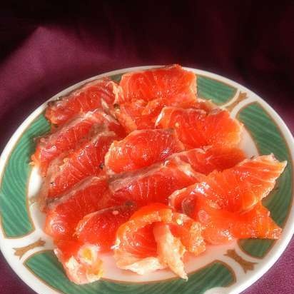 Gezouten zalm (gember + rode peper)