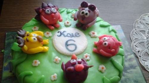 Cakes based on the cartoon Smeshariki