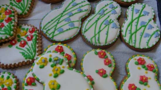 Pinalamutian namin ang cookies ng gingerbread, cookies