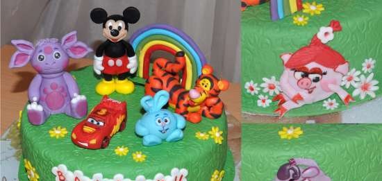 Cakes based on the cartoon Smeshariki