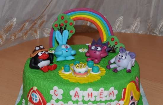 Cakes based on the cartoon Smeshariki