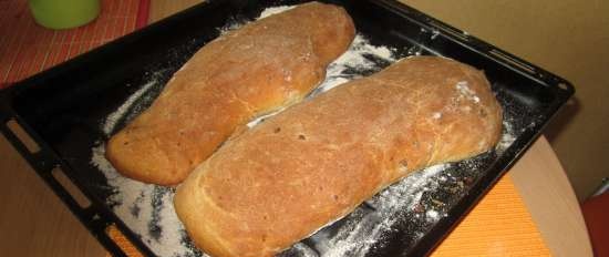 Ciabatta (kneading in a bread maker)