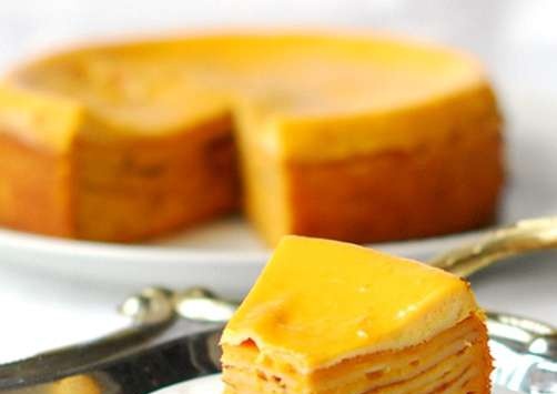 Pumpkin casserole with pancakes