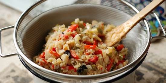 Galician cod at raisin pie