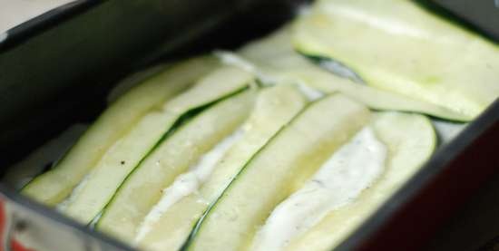 Lasagna di zucchine con lenticchie e dragoncello