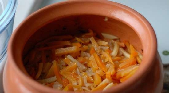 Lean turnip cabbage soup with buckwheat