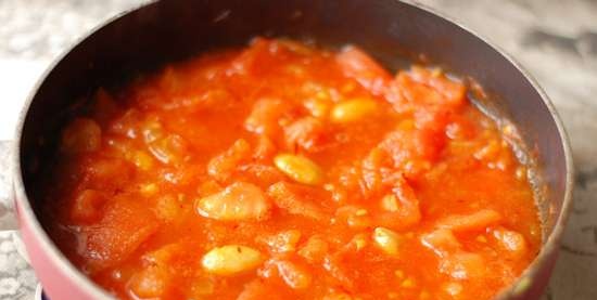 Sweet pepper soup with saffron