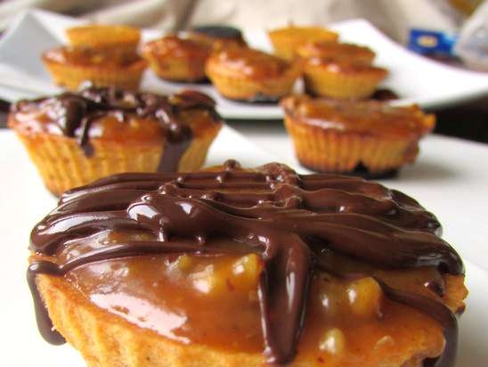 Mini tartas de queso de calabaza