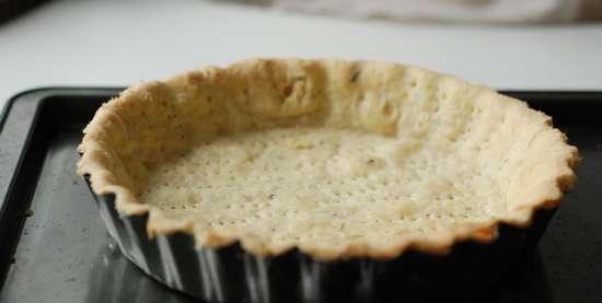 Quiche med gresskar, syltetøy og blåmuggost