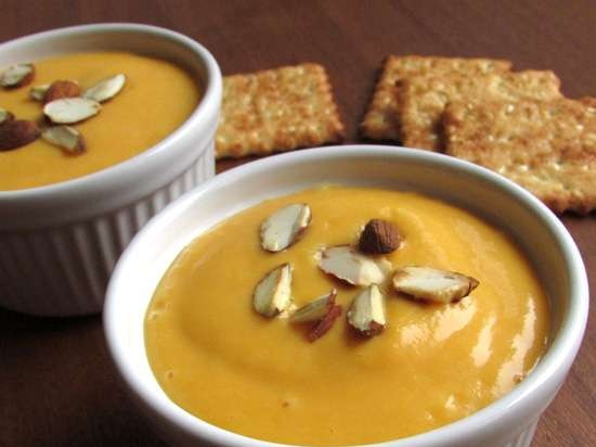 Sopa fría de melocotón y zanahoria