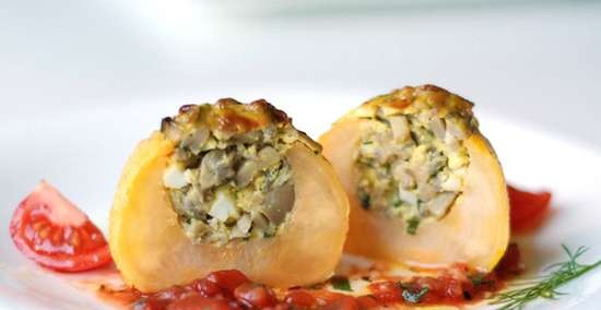 Baked stuffed turnip