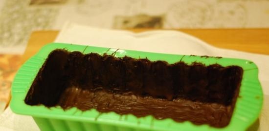 Torta al cioccolato con mousse di mirtilli