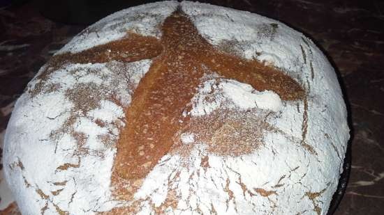 Pane di frumento a base di pasta vecchia