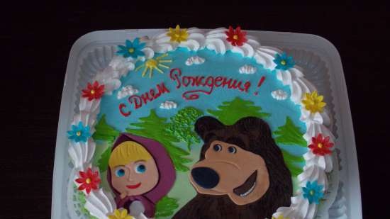 เค้กจากการ์ตูนเรื่อง Masha and the Bear