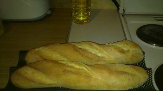 Baguettes francesas de masa vieja