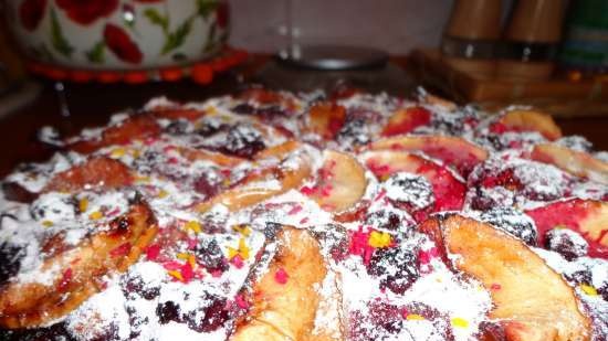 Torta di frutta in scatola e congelata