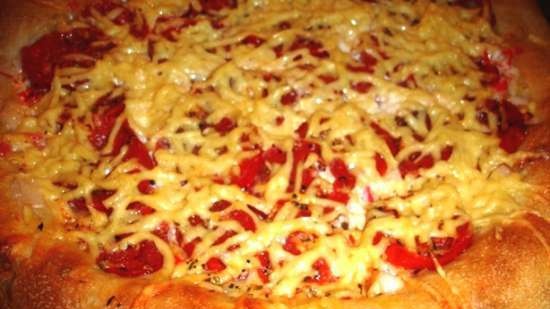 Pizza de base gruesa con carne de cangrejo (pizzero Princess 115000)