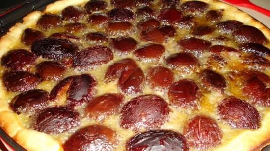 Tarta de ciruelas con nata (pizzero Princess 115000)