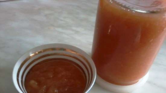 Fruit (vegetable) puree or jam in the microwave