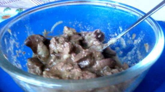 Classic chicken liver in the microwave