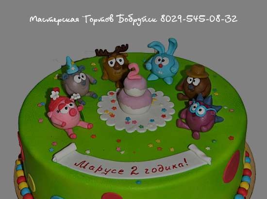 Cakes based on the cartoon Smeshariki