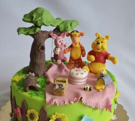 Torte basate sul cartone animato Winnie the Pooh e tutto, tutto, tutto