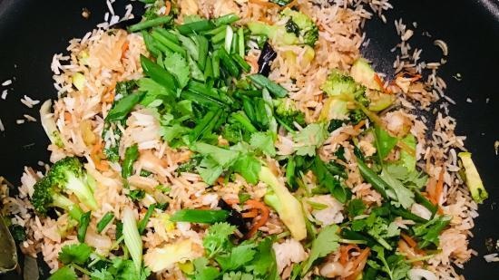 Fried rice with vegetables