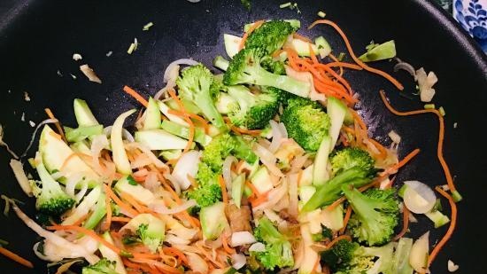 Fried rice with vegetables