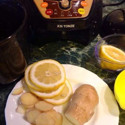 Lemon Ginger Warming Drink (Tonze BJH-810B Herb Brewer)