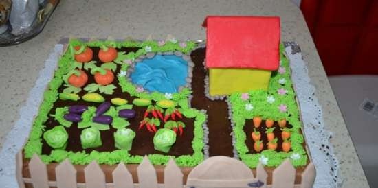 City. Garden. Country house. Vegetable garden (cakes)