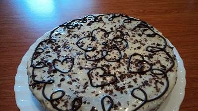 Torta di panna acida al cioccolato