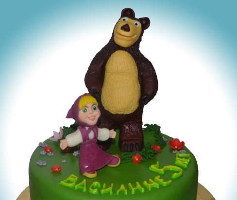 เค้กจากการ์ตูนเรื่อง Masha and the Bear