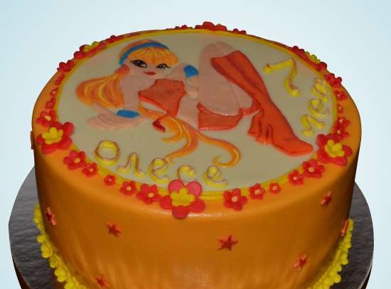 Torta tündérekkel Winx és mások rajzfilm alapján