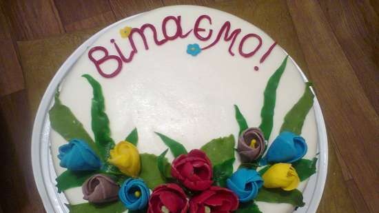 Mga cake ng bulaklak