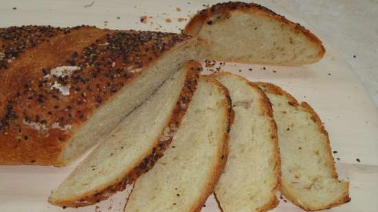 Pane con semolino su pasta