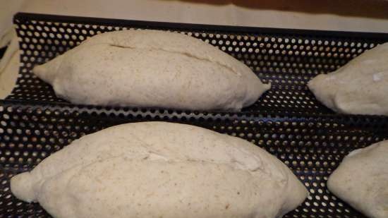 Farm bread with old dough